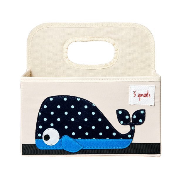 3sprouts Baby Diaper Caddy, Whale - Organizer Bask...