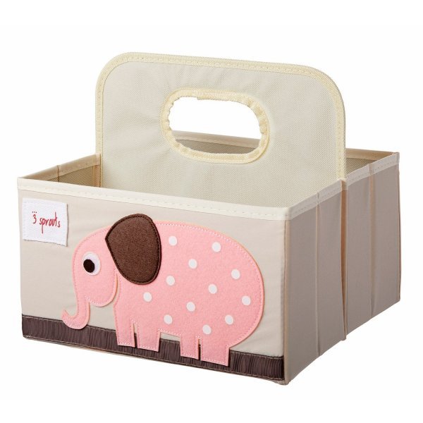 3sprouts Baby Diaper Caddy, Elephant - Organizer Basket for Nursery
