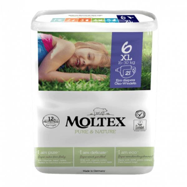 Moltex pure and nature Diapers XL 16-30 kg 21pcs