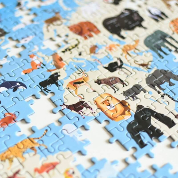 500 darabos oktató puzzle a világ állatairól