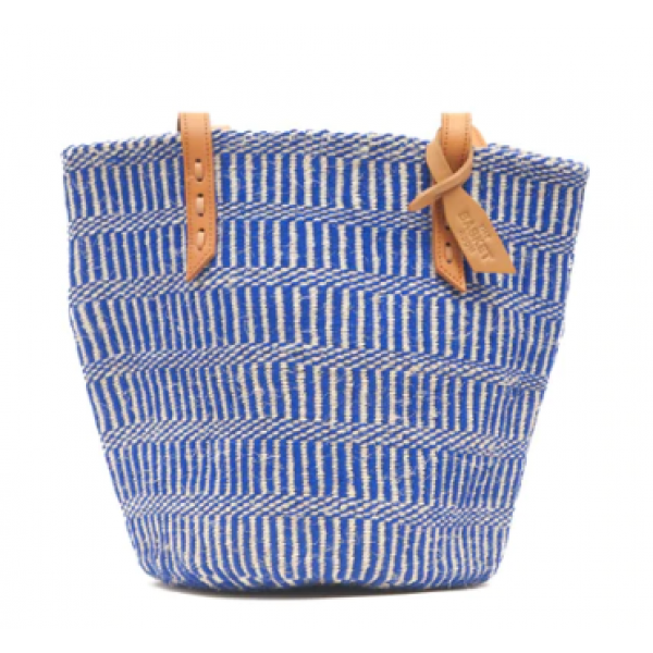 Természetes anyagú szőtt bevásárló táska - valódi kék