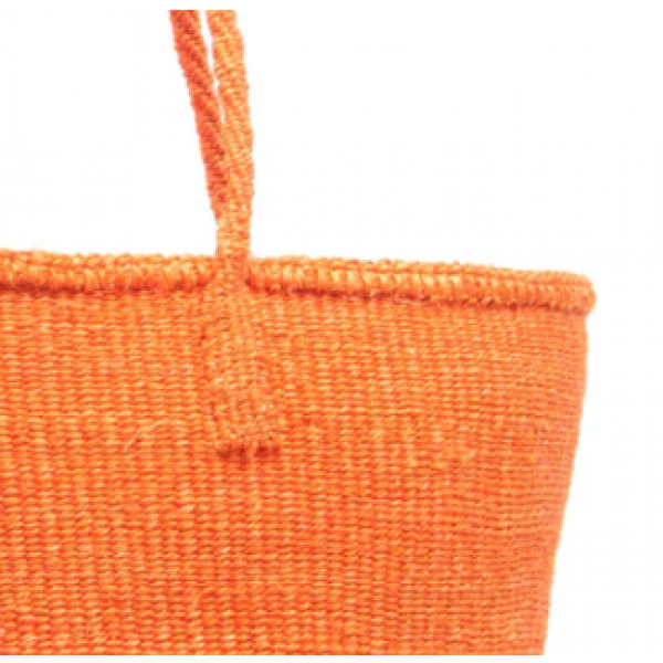 Természetes anyagú fonott bevásárló táska - narancs, pink