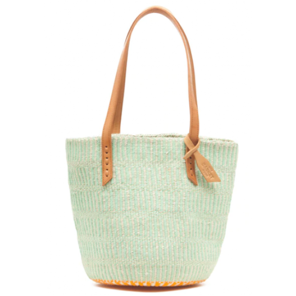 Wicker shopping bag made of natural material - min...