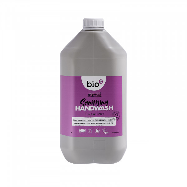 Bio-D plum & mulburry sanitising hand wash 5l