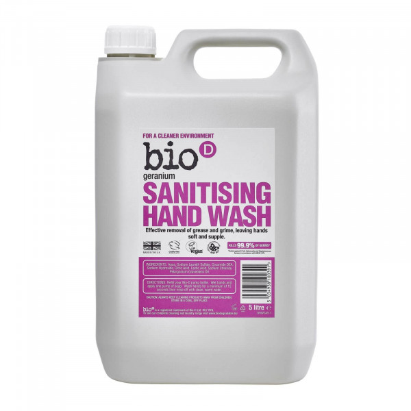 Bio-D Geranium sanitising hand wash 5l
