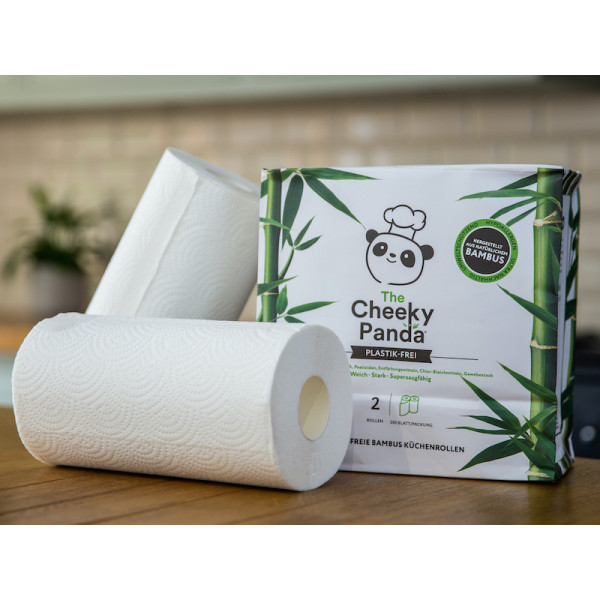 Bamboo Kitchen Towel Rolls (2 rolls, 2ply, 200 she...