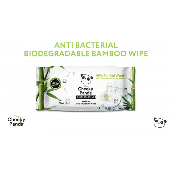 Cheeky Panda Anti-Bacterial Bamboo Multi Surface Wipes 100pcs