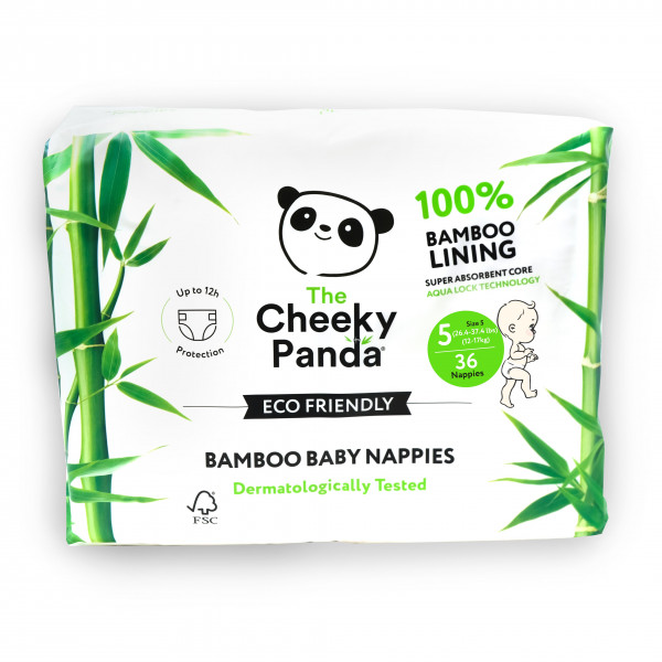 Eco Friendly Bamboo Baby Nappies size 5, 12-16kg (...