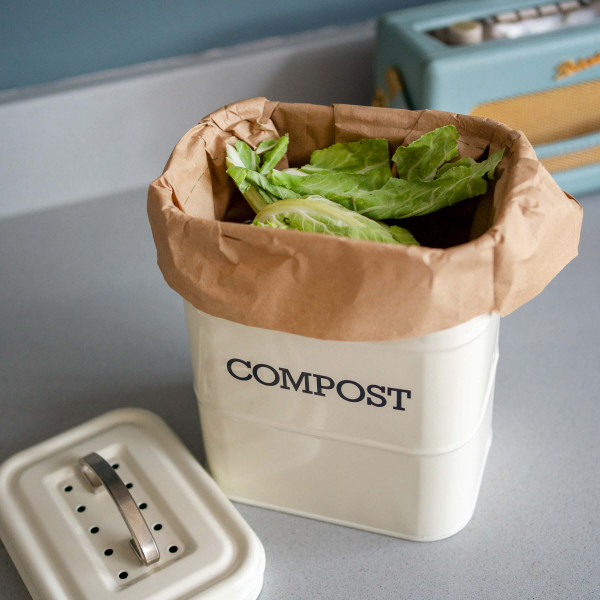 Komposztálható élelmiszer-hulladék tároló zacskó