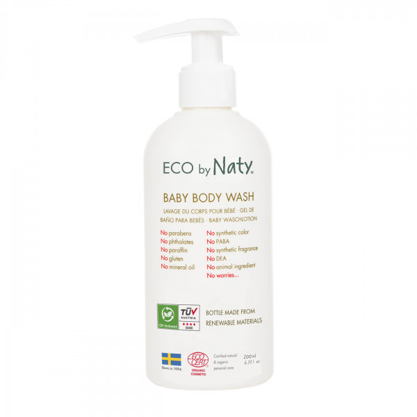 Eco by Naty Baby Body Wash with organic aloe  200m...