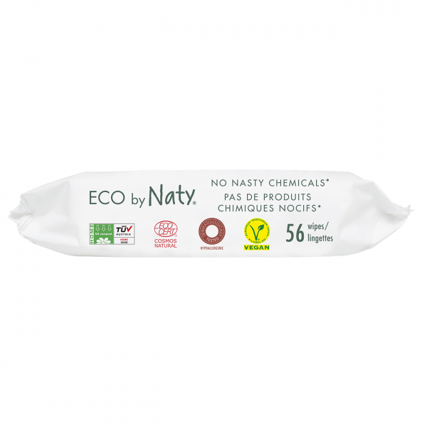 Naty unscented sensitive wipes, 56 pcs