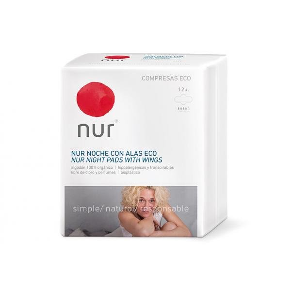 Nur night panty liner with wings