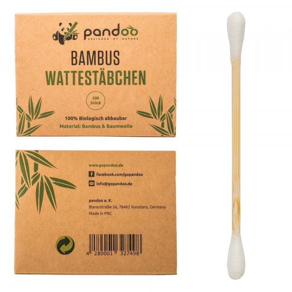 Bamboo and organic cotton swabs 100 pcs
