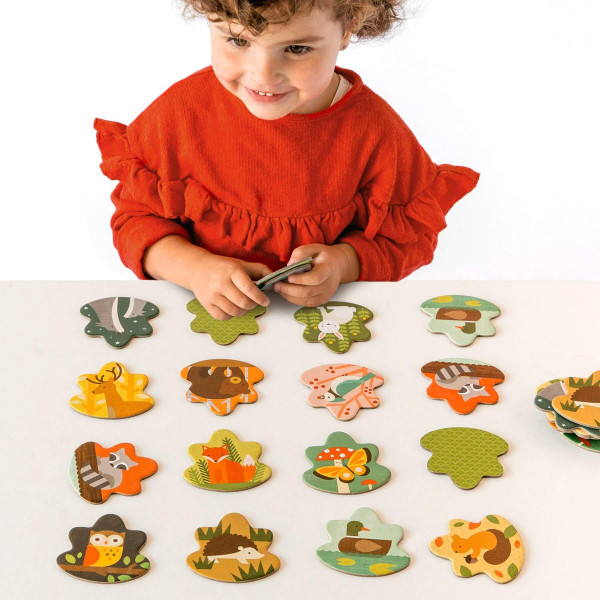 Memory game, forest animals