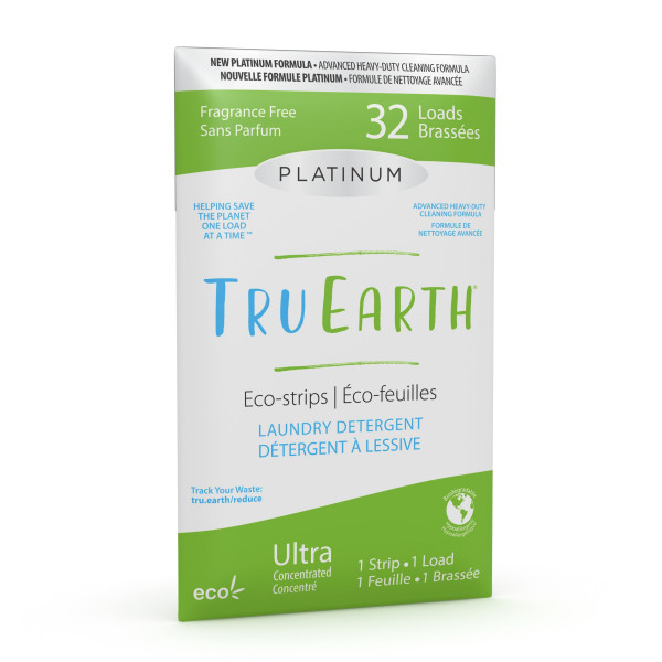 Tru Earth Platinum mosószer csíkok 32 mosáshoz illatanyagmentes