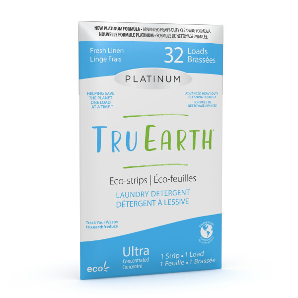 Tru Earth Platinum mosószer csíkok 32 mosáshoz enyhe friss illat