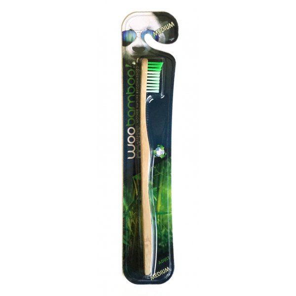 Woobamboo bamboo toothbrush adult medium - 1 piece