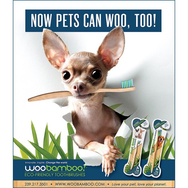 Woobamboo bamboo toothbrush for small breeds (litt...